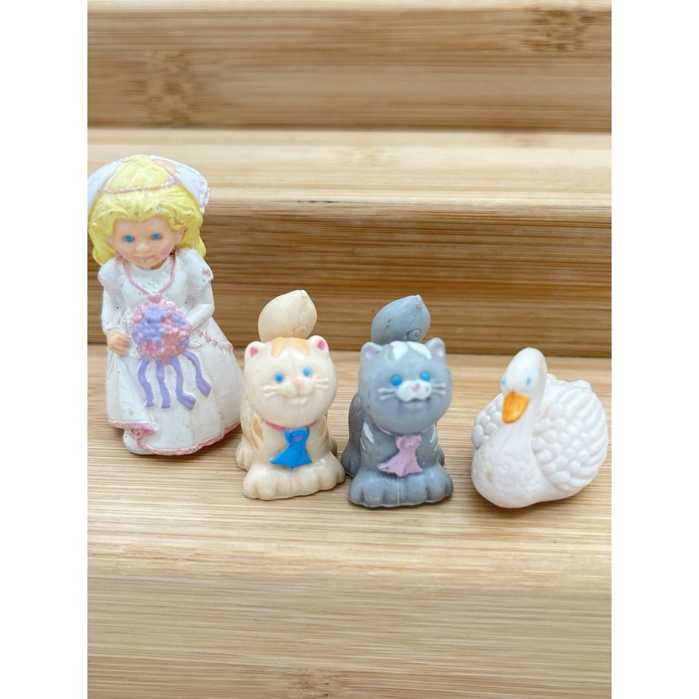 Fisher-Price Precious Places Vintage Swan Bride Cats Dollhouse Replacement Lot